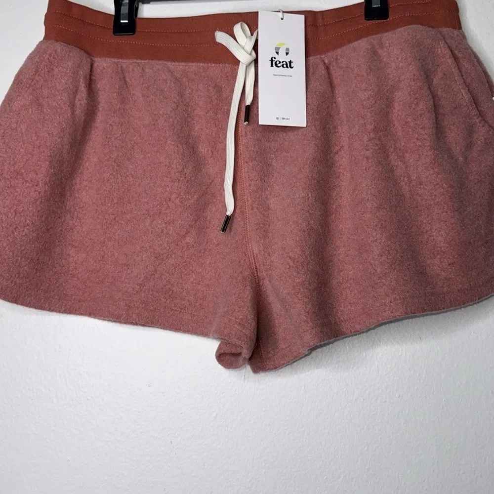 Feat BlanketBlend Fleece Drawstring Lounge Shorts Size XXL